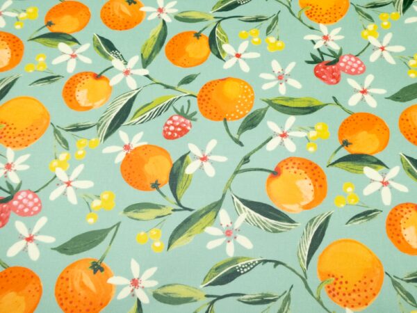 Deko Orange Blossom jade - PVC besch.