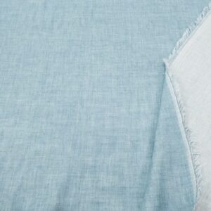 Double Gauze meliert petrol-weiss