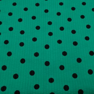 BW Seersucker grün Pkt schwarz