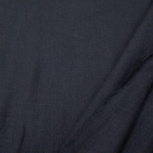 Stoff Ramie Twill stonewashed schwarzgrau