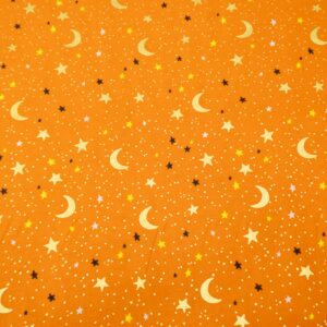 Halloween II-Metallic-Goldsterne orange