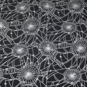 Halloween II-Metallic-Spinnennetz silber schwarz