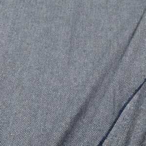 Tweed Sky Fischgrat Sprenkel blau