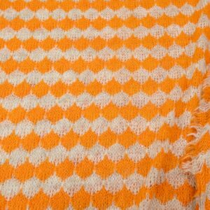 Strick Rauten orange-beige