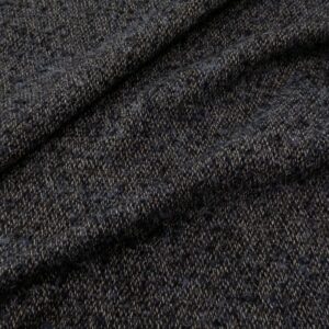 Tweed Bouclé Wollmischung blau-beig