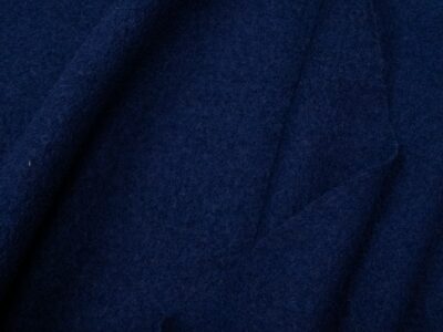 Walkloden Schurwolle Navy Peony blau