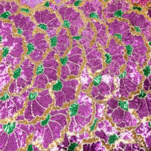 Pailletten Blumen fuchsia