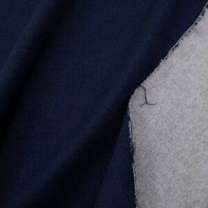 Mantelflausch Doubleface blau-grau melange