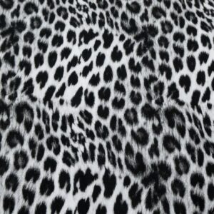 French Terry geraut Leo schwarz-weiss