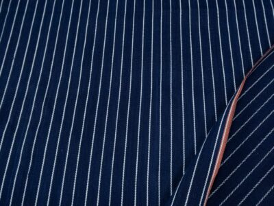 Indian Cotton Indigo Pinstripe Handloom