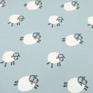 Sweat French Terry hellblau Schäffchen