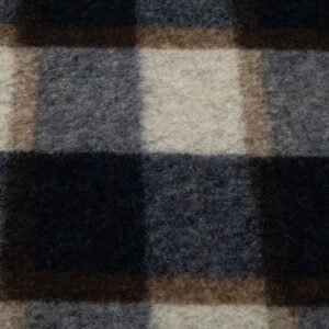 Strick Wolle GOTS zert. Quadro Karo blau