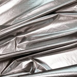Metallic Folie silbergrau mit Rotstich