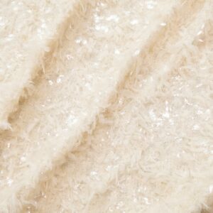 Feder weissgelb Pailetten durchsichtig