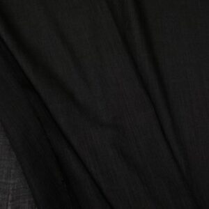Schurwolle-Seide-Wolle Voile schwarz
