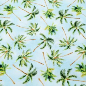 BW Palmen hellblau
