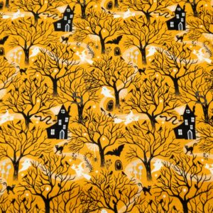 BW Halloween Geister & Hexen orange - glow in the dark