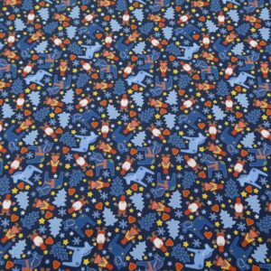 BW X-Mas Blue Horses dunkelblau