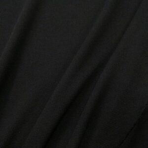 Waffelpiqué Jersey schwarz