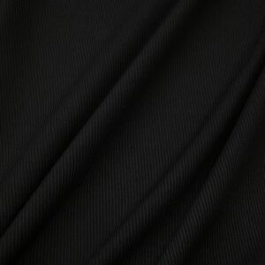 Viskose-Schurwolle Twill schwarz