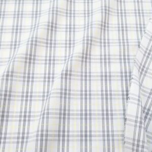 Baumwolle Hemd weiss-gelb kariert