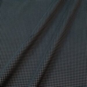 Samt Vichy grau-schwarz kariert