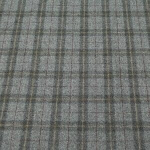 Kaschmirgewebe Mohair Seide Fensterkaro grau-beige-rot