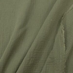 Double Gauze Baumwolle olivgrün