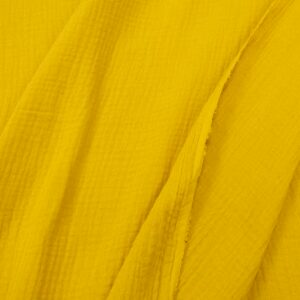 Double Gauze Baumwolle safrangelb