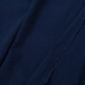 Double Gauze Baumwolle dunkelblau