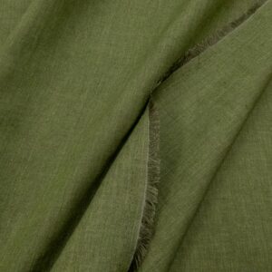 Leinen Cannobio meliert olivegrün-weiss