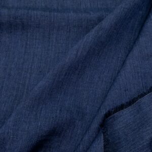 Leinen Cannobio meliert blau-weiss