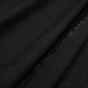 Leinen Cannobio meliert schwarz-weiss