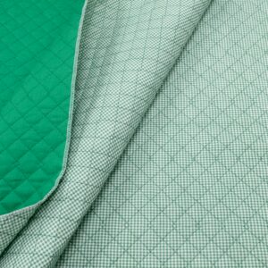 Quilt Stepp Japan MiniKaro-uni grün weiss