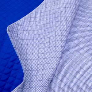 Quilt Stepp Japan MiniKaro-uni royalblau weiss