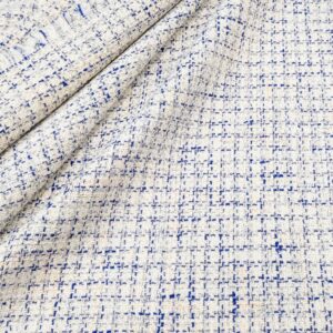 Chanel Tweed blau-silber offwhite-orange
