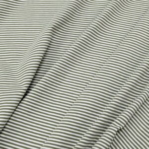 BW-Jersey Streifen khakigrün-weiss