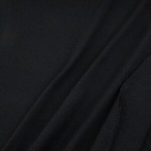 Stoff BIO RIB 2x1 Bündchen Schwarz
