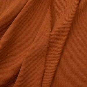 Stoff BIO RIB 2x1 Bündchen Henna