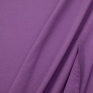 Stoff BIO RIB 2x1 Bündchen Soft Grape