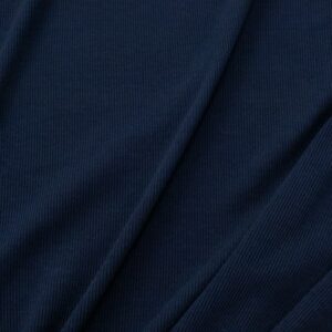Stoff BIO RIB 2x1 Bündchen Navy hell