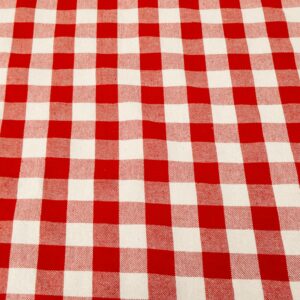 Baumwolle Celestin Karo Rot-natur