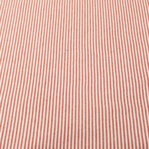 Baumwolle Simone schmale Streifen rot-natur