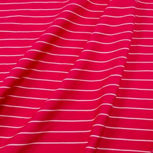 Viskose Streifen pink-weiss