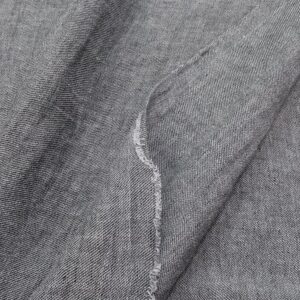 Leinen Köper schwer schwarz-weiss
