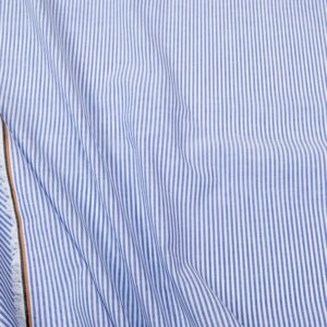 Baumwolle superfein Streifen blau-weiss