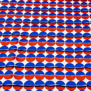 Viskosesatin Punkte rot-blau