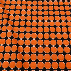 Baumwolle Popeline orangene Punkte