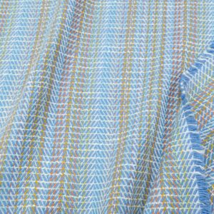 Jacquard Fischgratmuster XXL hellblau